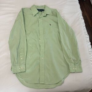 Polo by Ralph Lauren Green Dress Shirt Classic Style